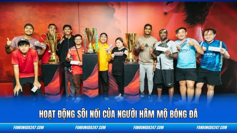 Hoạt động sôi nổi của người hâm mộ bóng đá