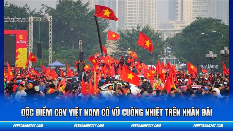Đặc điểm CĐV việt nam cổ vũ cuồng nhiệt trên khán đài