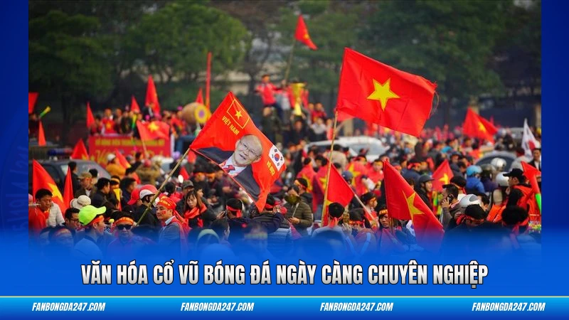 Văn hóa cổ vũ bóng đá ngày càng chuyên nghiệp